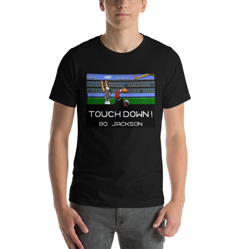 Tecmo Bowl Bo Jackson NES T Shirt M Black